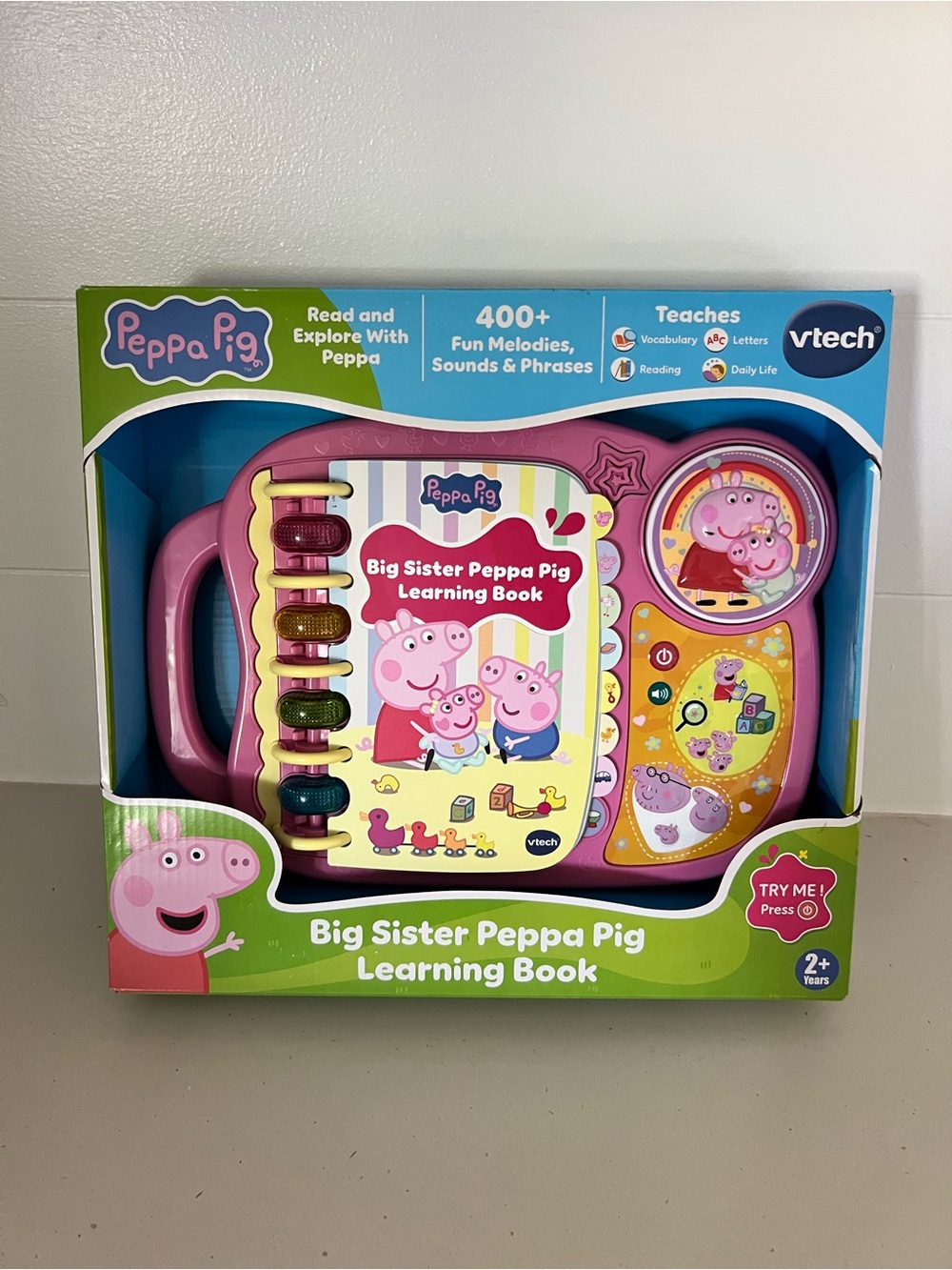 VTech Peppa Pig Big Sister Learning Book NIB Interactive Educational Toy